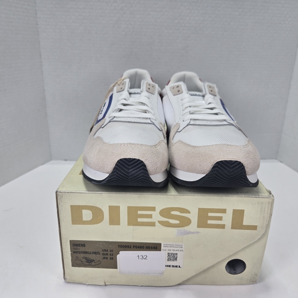 Diesel Owens White, Red, Blue, and Tan Running Sneakers Men's Size 10 - Picture 4 of 14